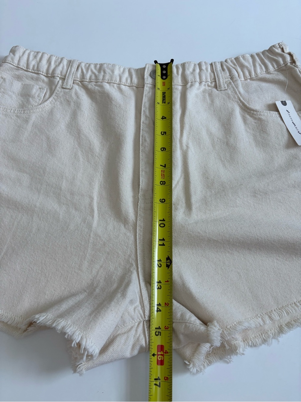 Anthropologie Pilcro Off White High Waisted Shorts Size XL New with Tags - Picture 7 of 9
